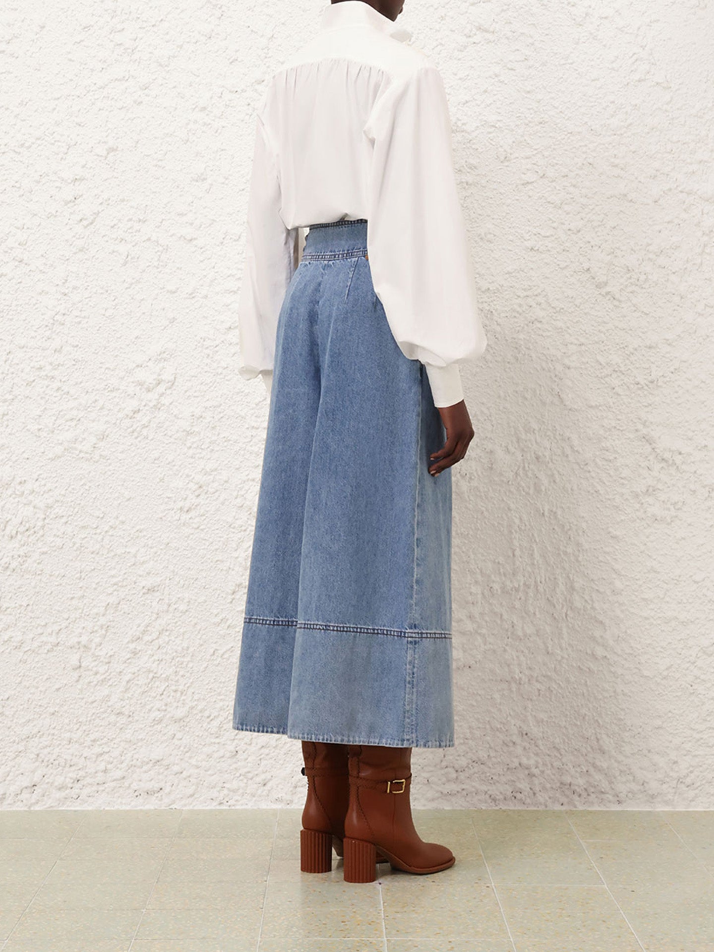 Utility billow blouse, ivory