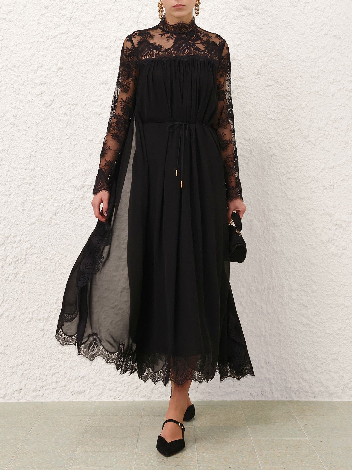 Hypnotic batwing maxi dress, black