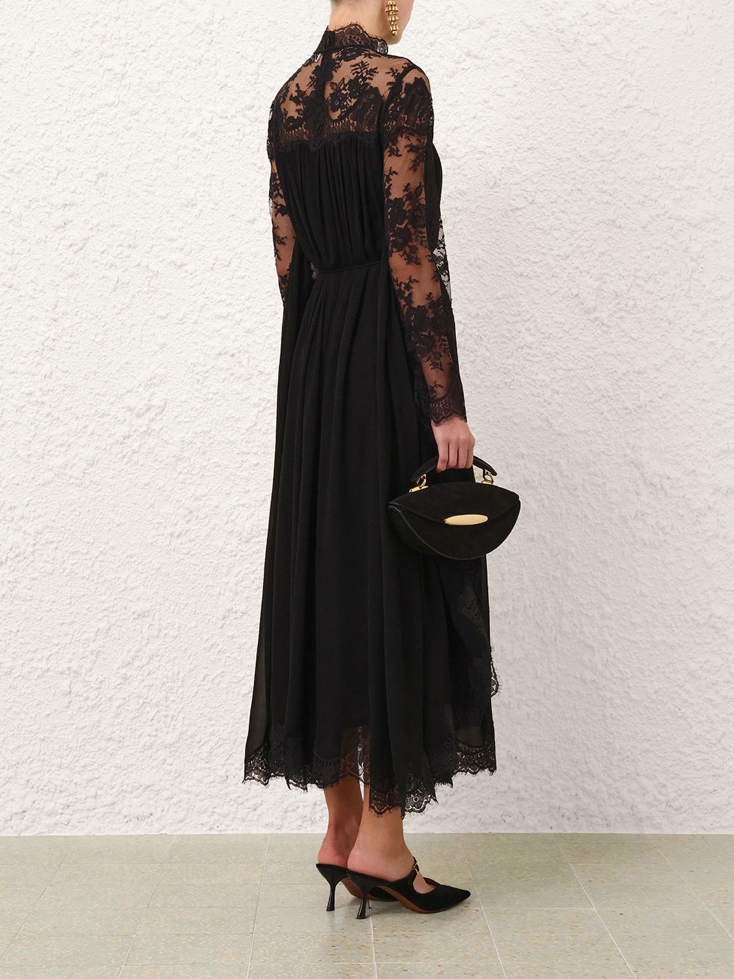 Hypnotic batwing maxi dress, black