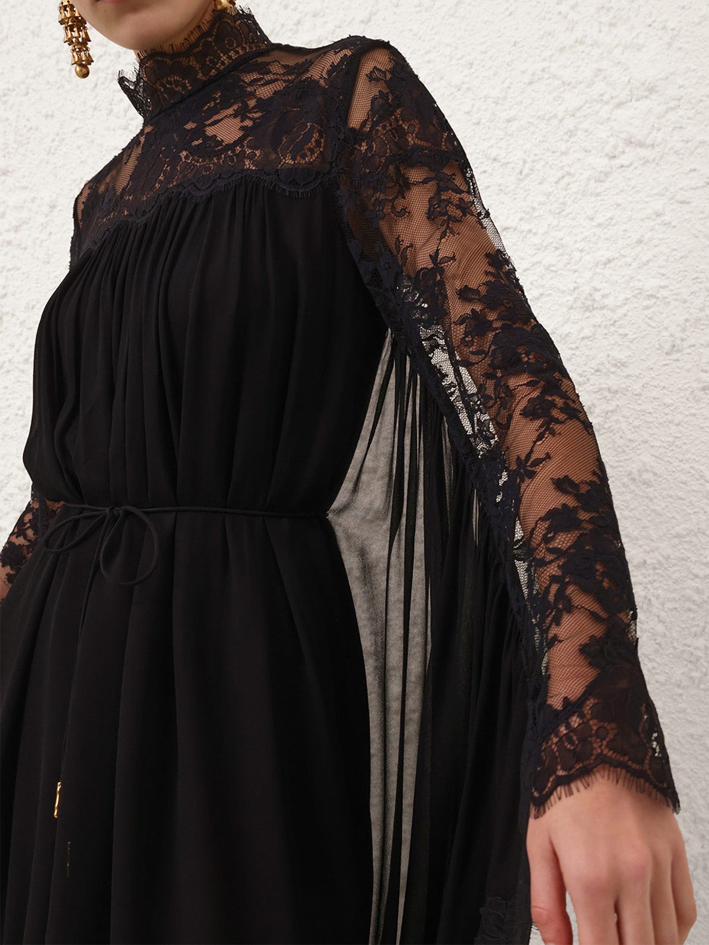 Hypnotic batwing maxi dress, black