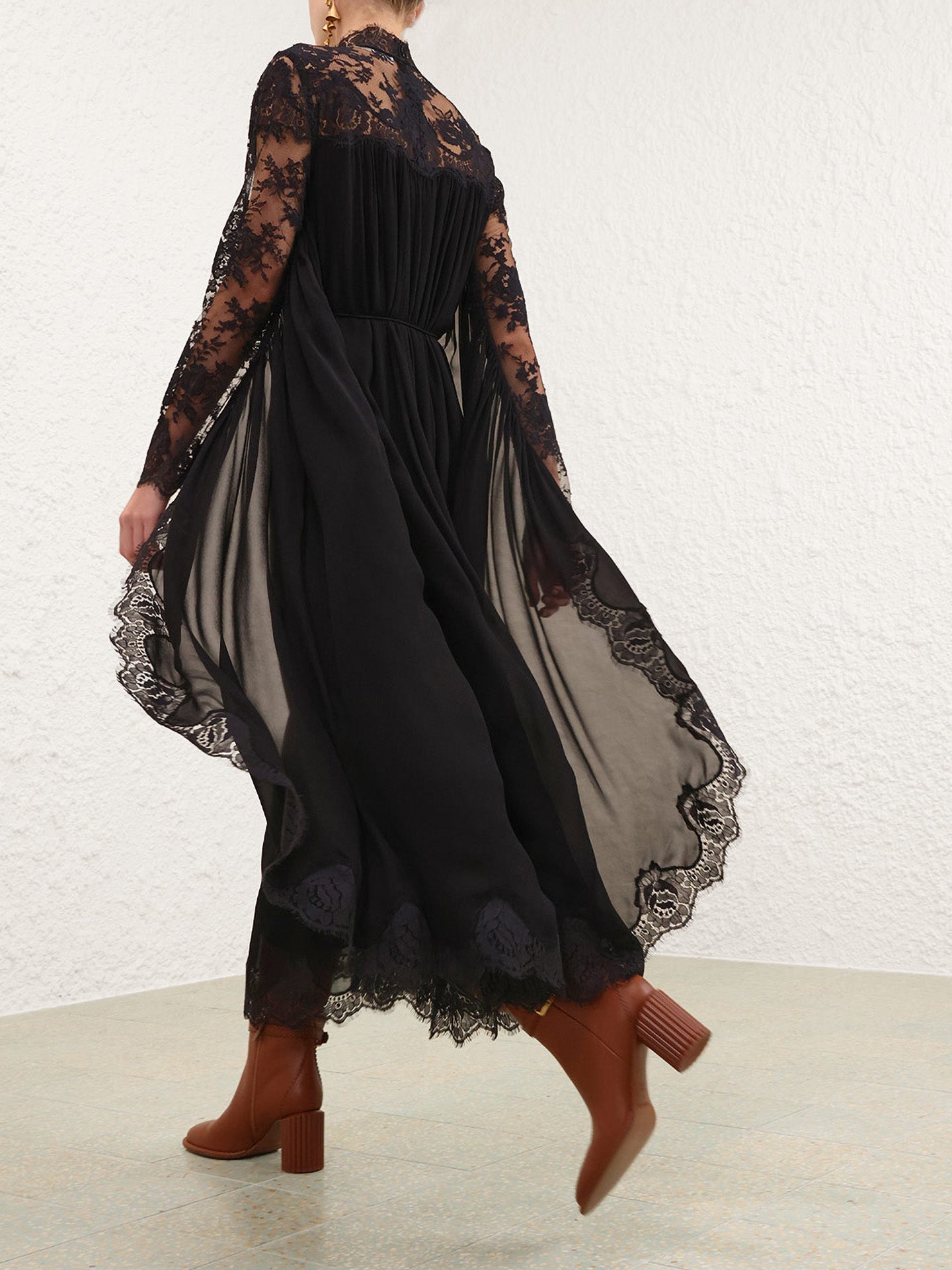 Hypnotic batwing maxi dress, black