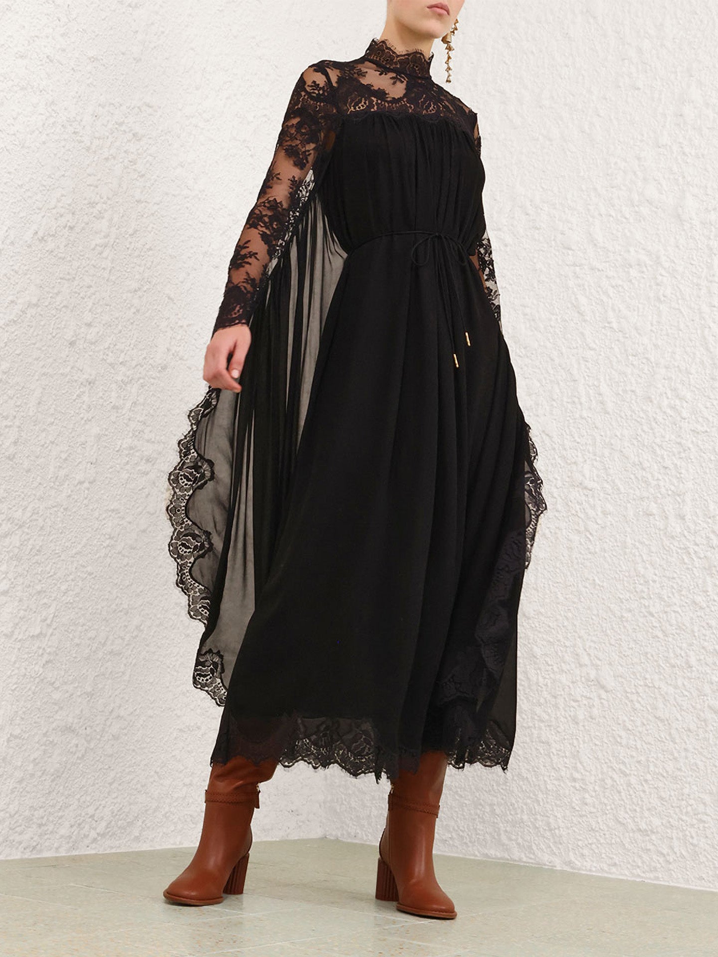 Hypnotic batwing maxi dress, black