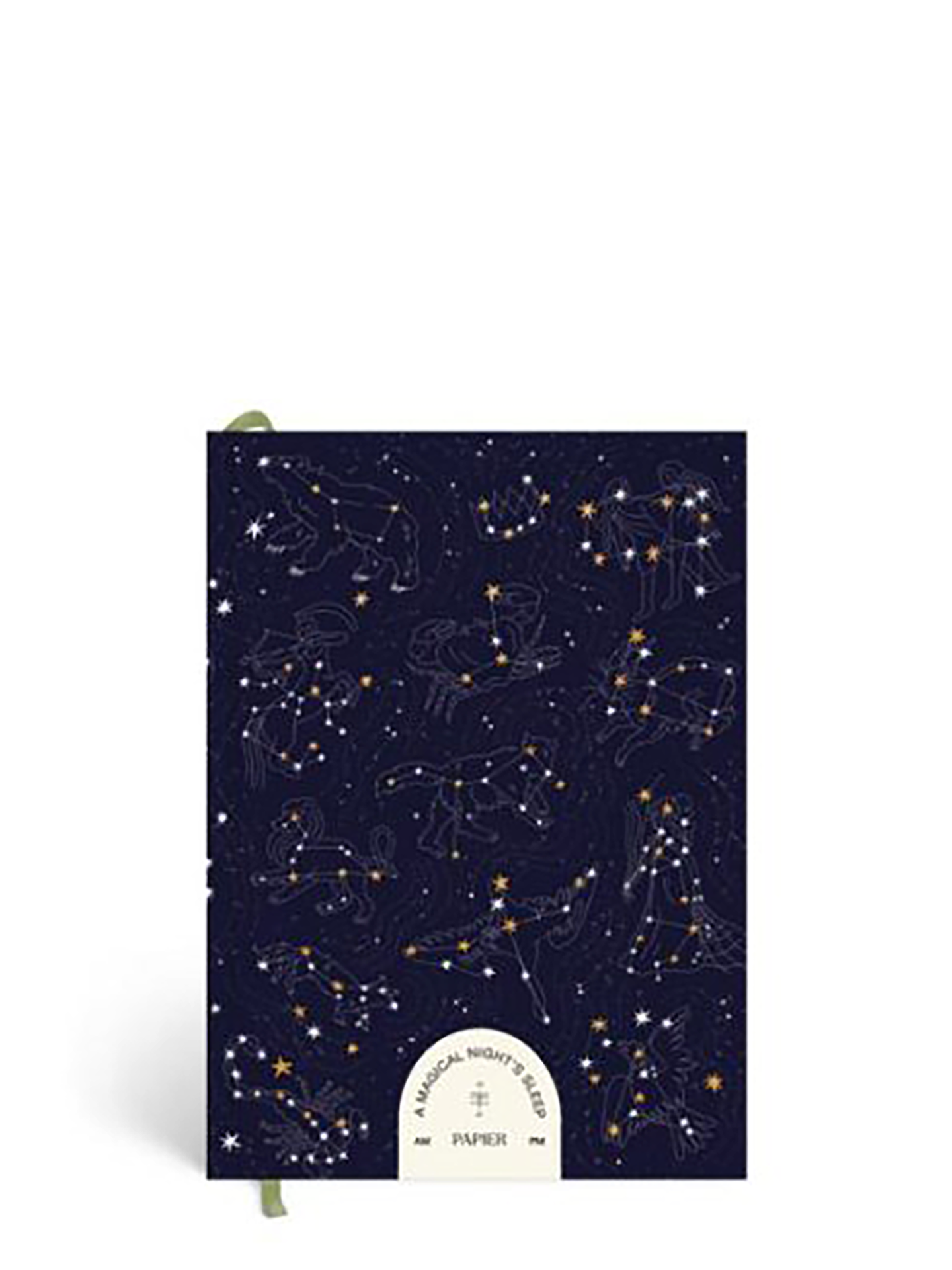 Zodiac sleep journal, navy foil