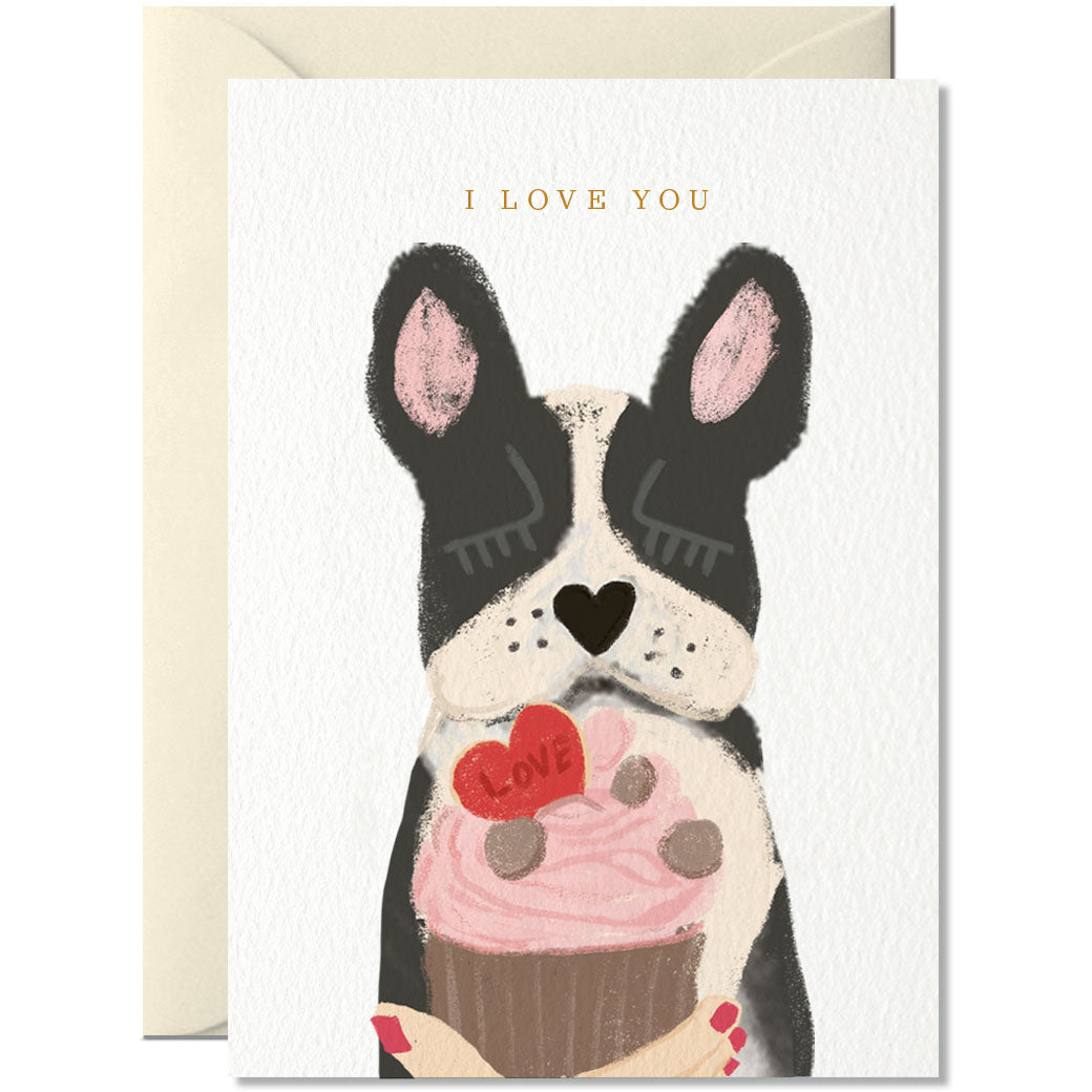 I love you dog love & friendship card