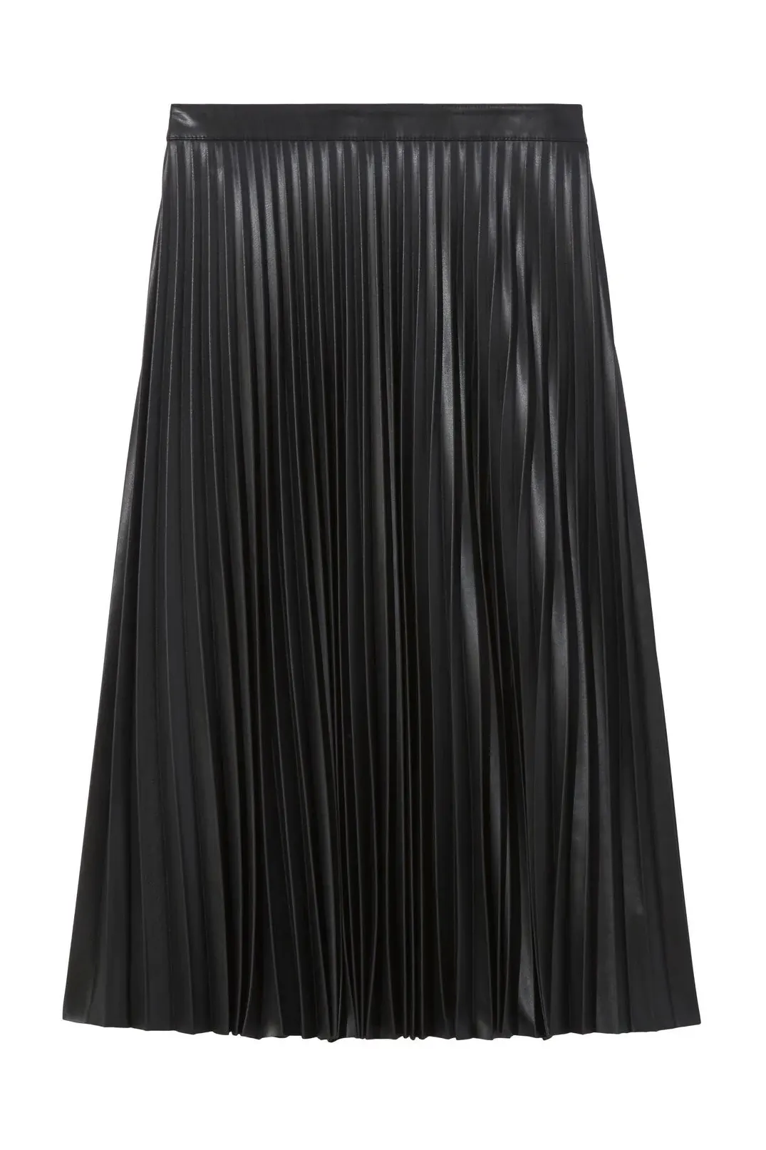 Vegan leather skirt, black