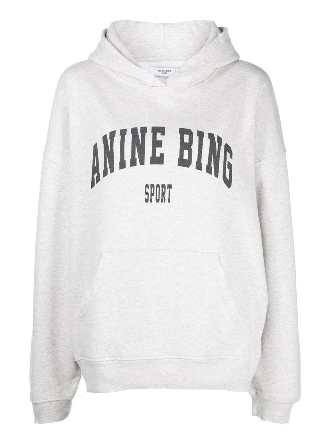 Harvey logo-print hooded sweatshirt, heather grey