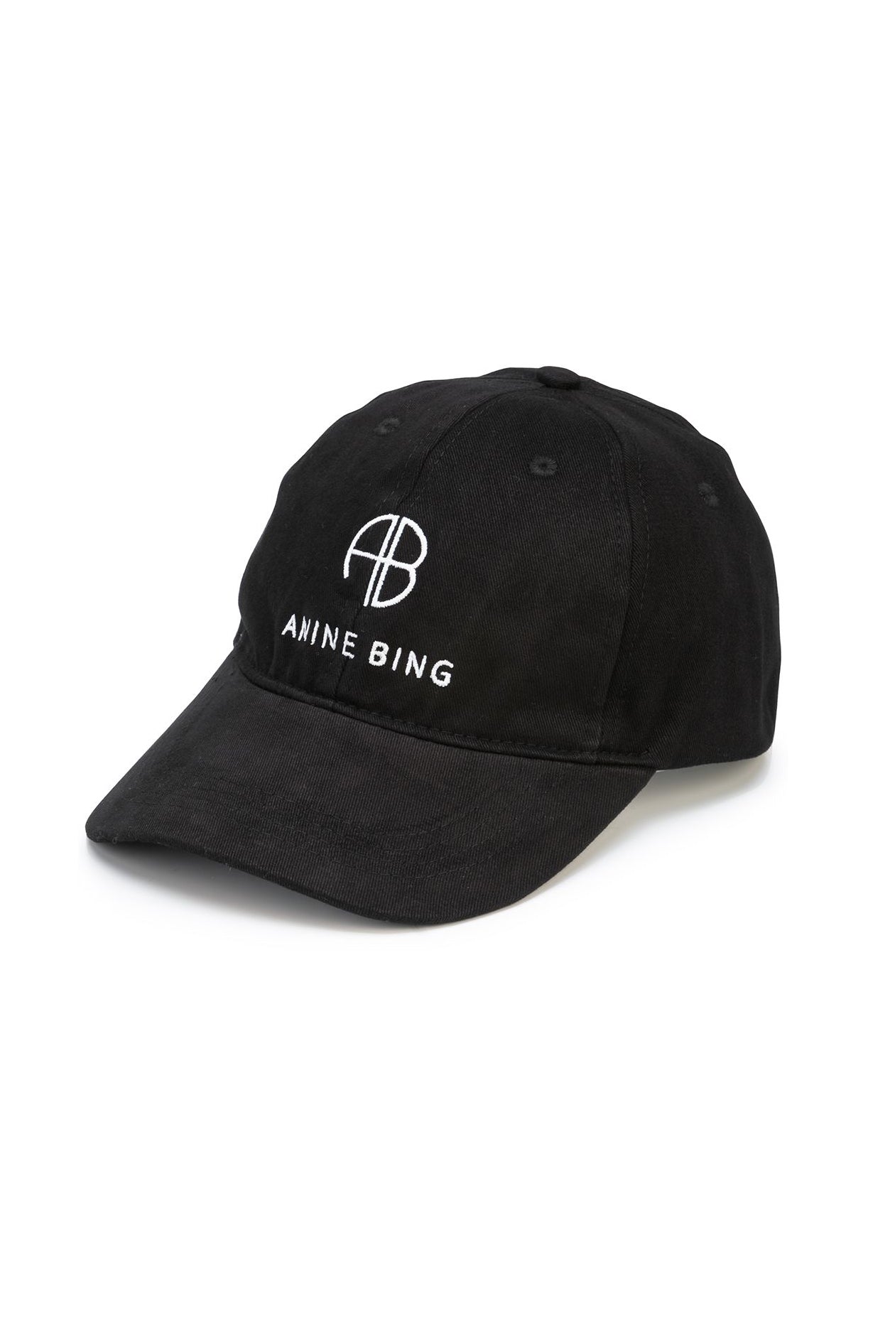 Anine Bing Jeremy embroidered logo baseball cap black My o My