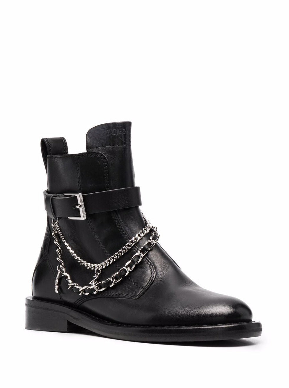 ZADIG & VOLTAIRE: Laureen high silk lambskin boots, black