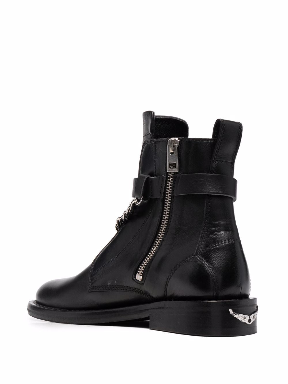 ZADIG & VOLTAIRE: Laureen high silk lambskin boots, black