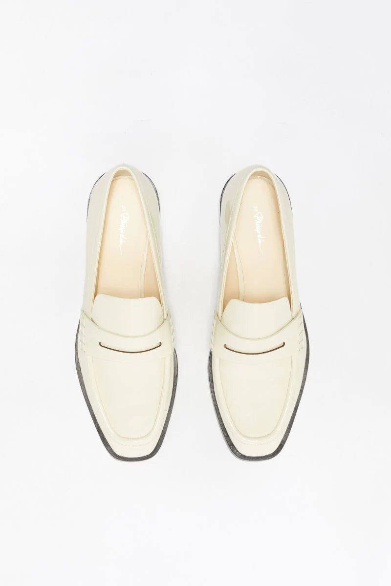 Alexa penny loafer, ivory