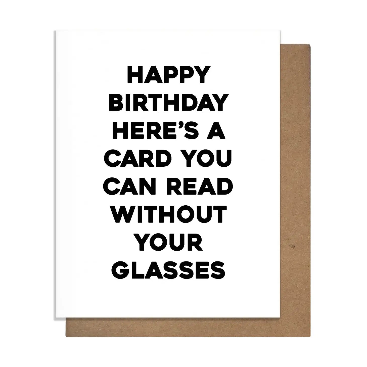 Card To Read Without Glasses Birthday Card