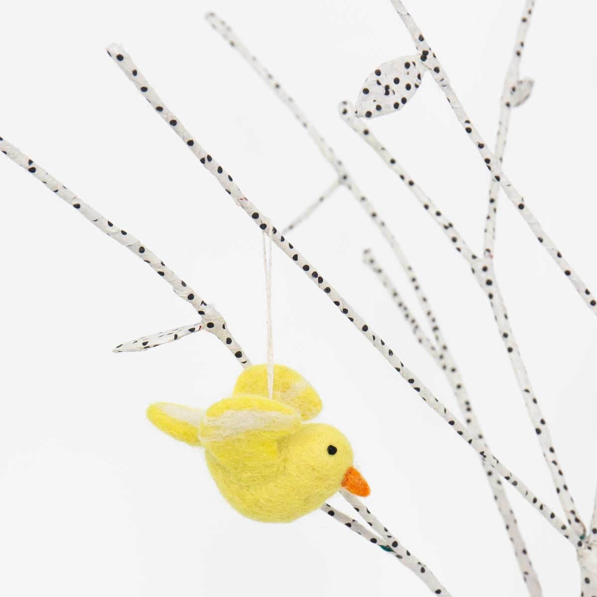 Bird Easter ornament, yellow