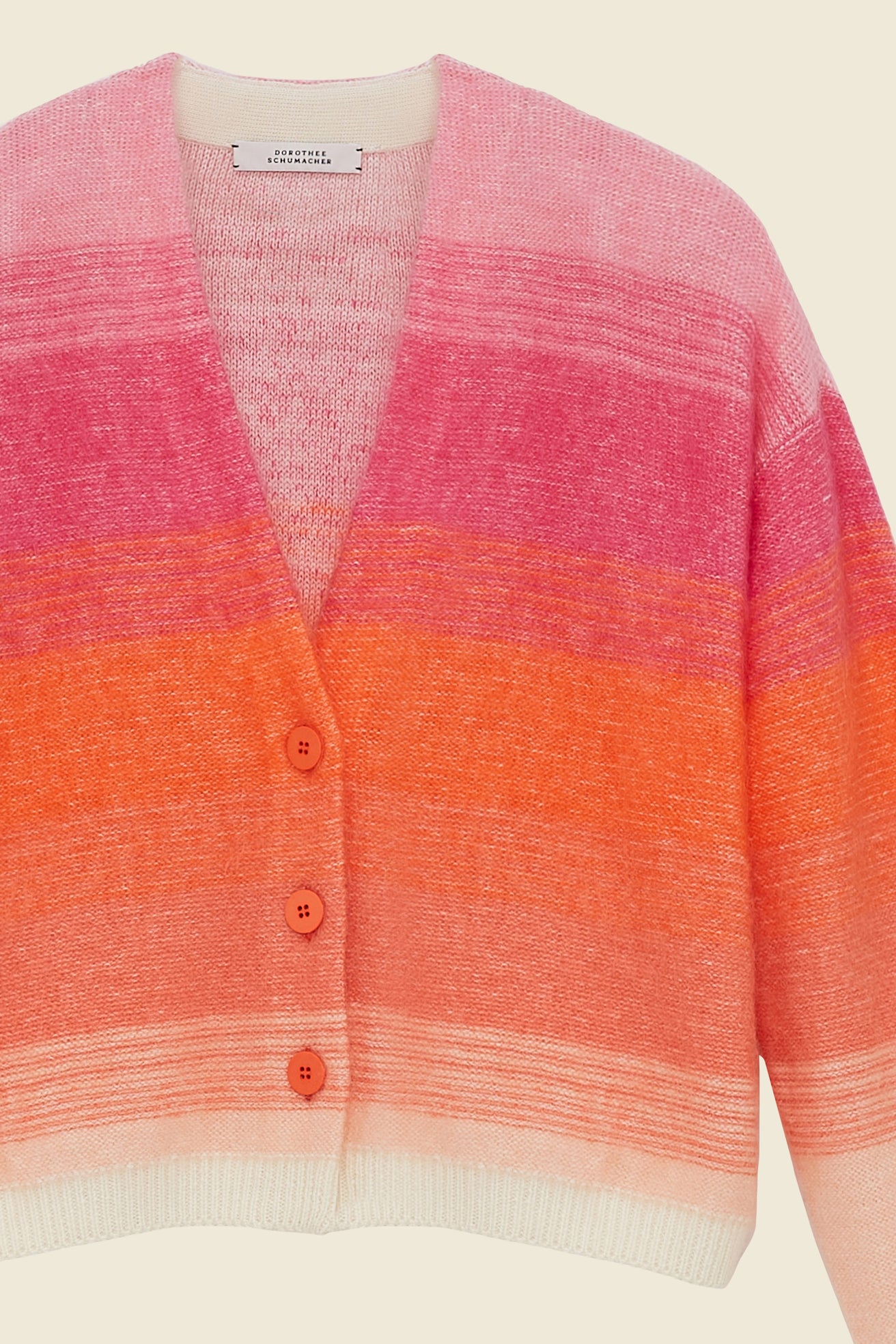 Electric Degrade cardigan, pink-orange