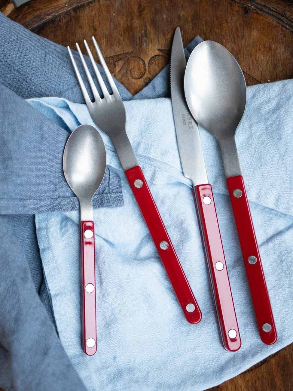 Bistrot tea spoon vintage, burgundy