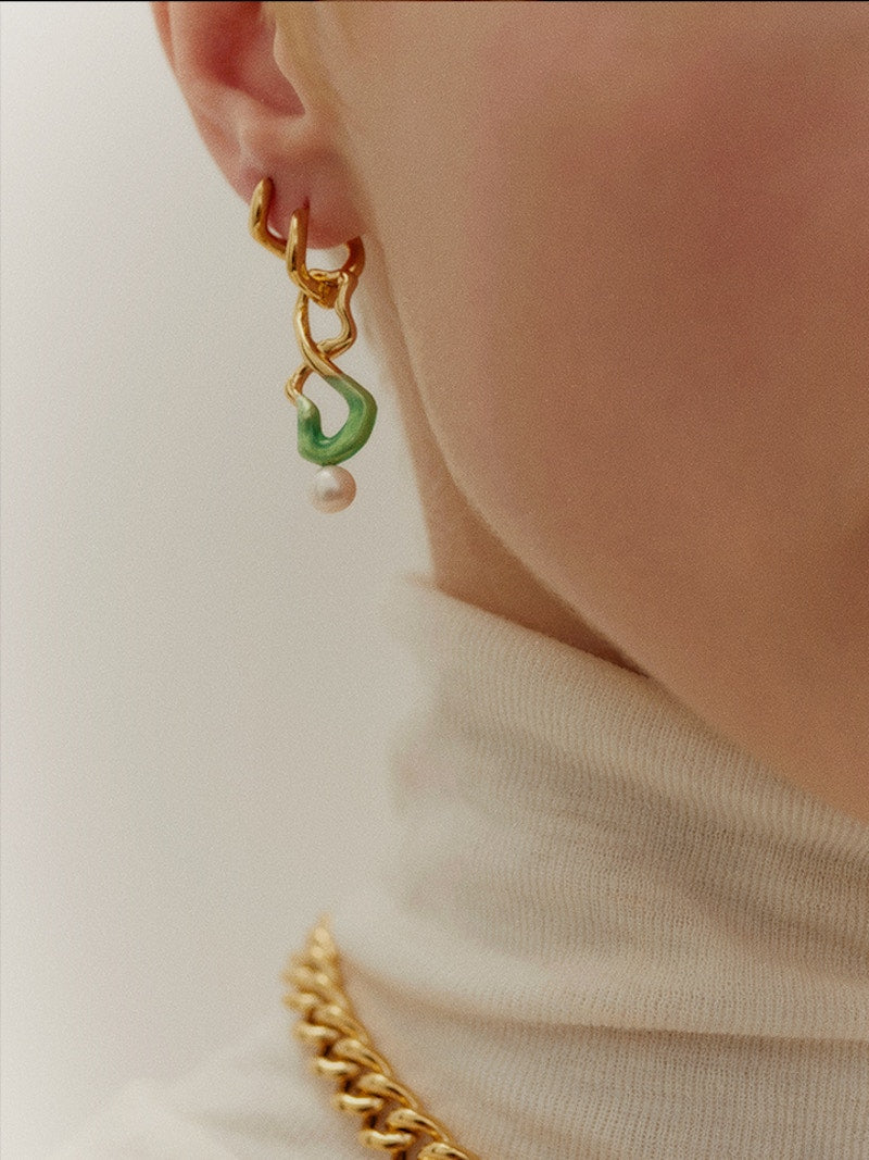 Anil 8 huggie-hoop earring, gold