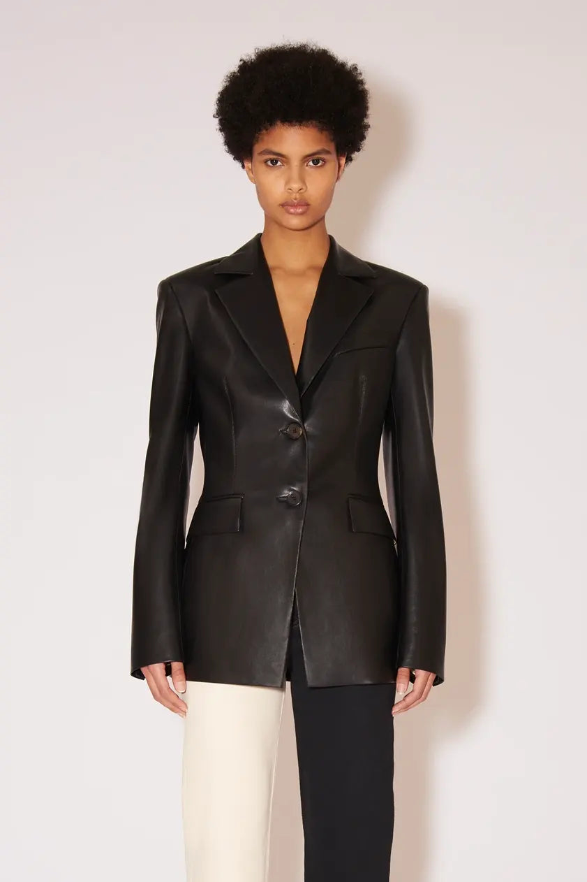 Hathi single-breasted blazer, black