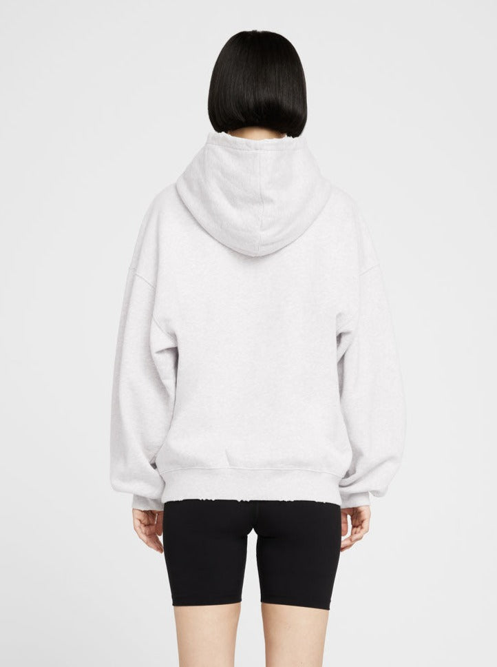 Harvey logo-print hooded sweatshirt, heather grey