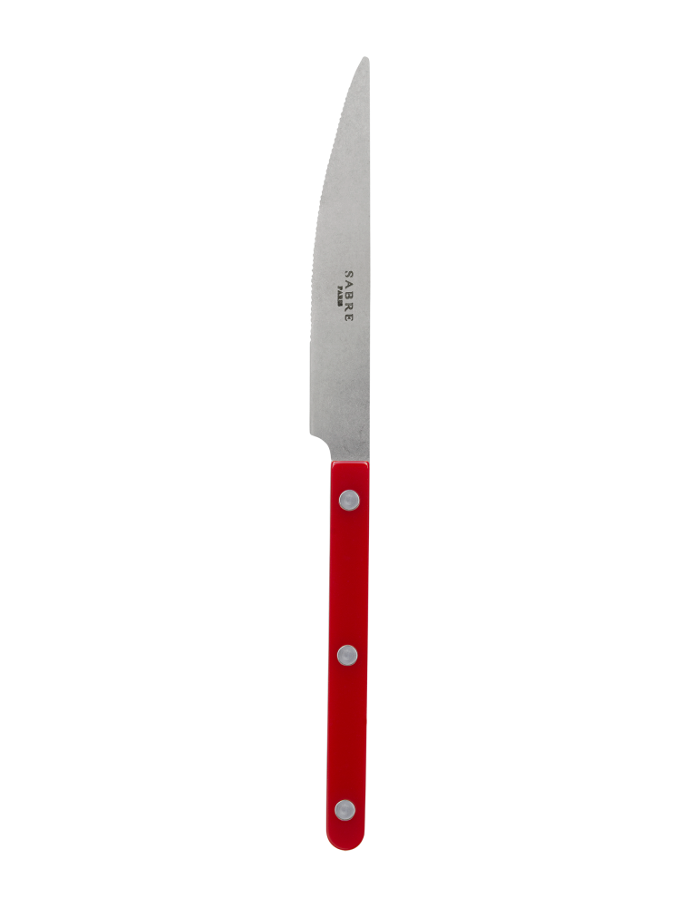 Bistrot dinner knife vintage, burgundy