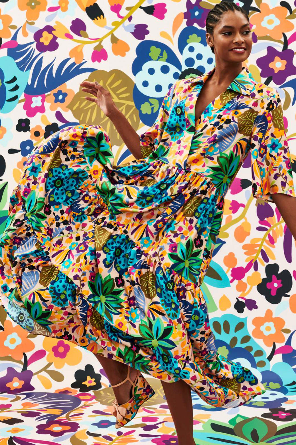 Artemis graphic-print cotton maxi dress