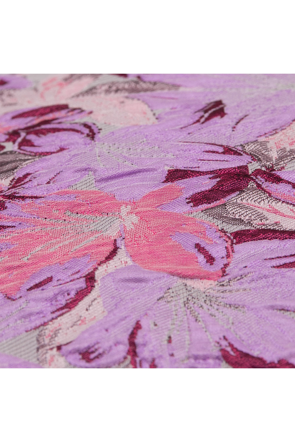 Flower jacquard cushion (50x50 cm), purple
