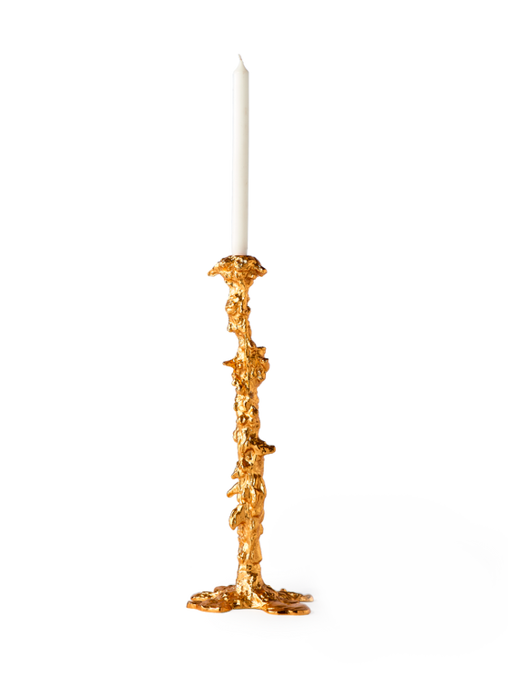 Drip candle holder, gold (XXL)