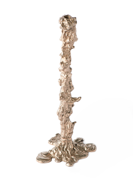Drip candle holder, silver (XXL)
