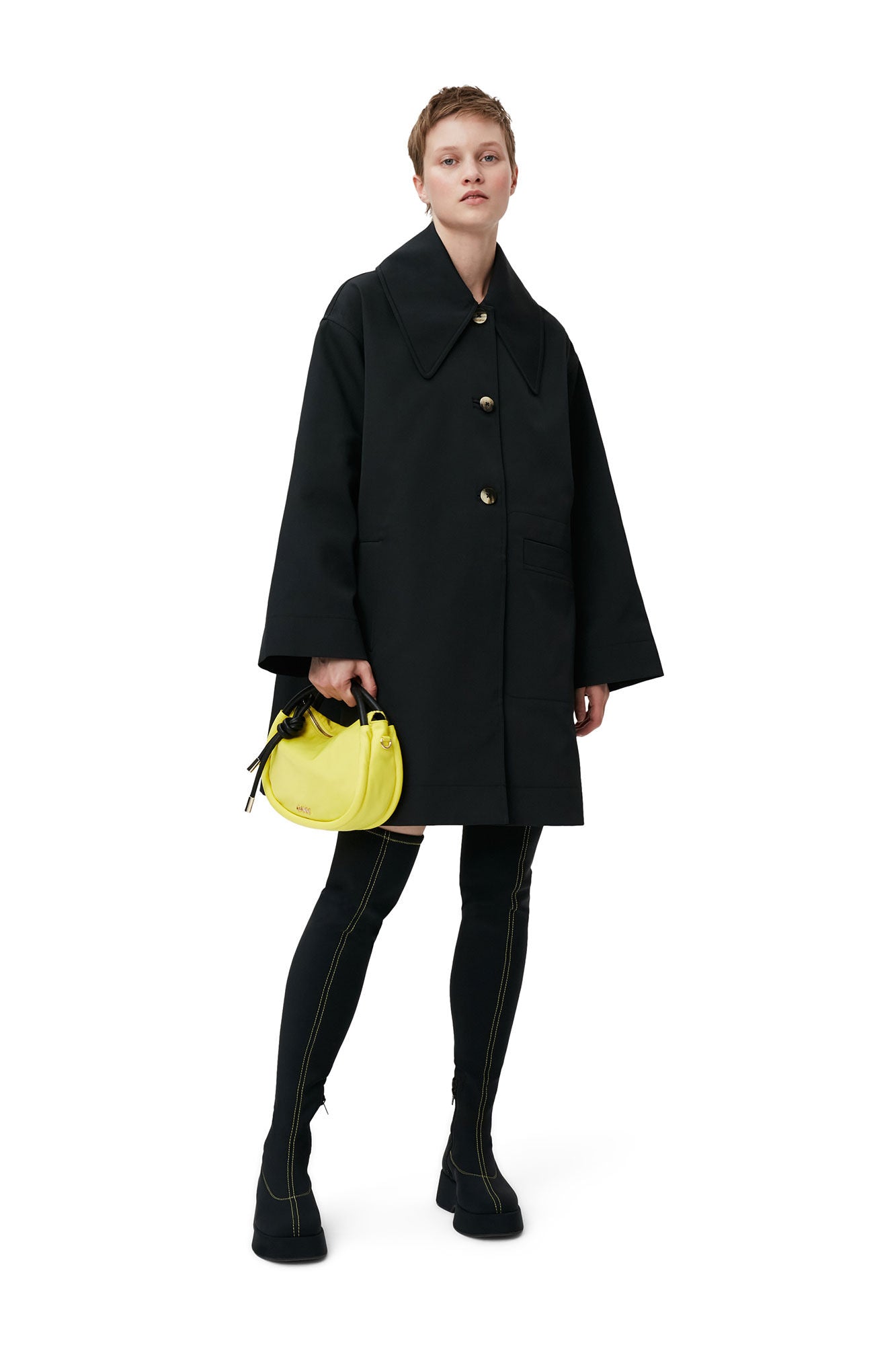 Heavy Twill Oversized Midi Jacket