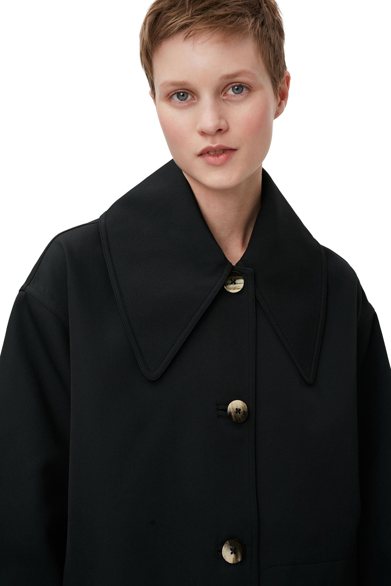 Heavy Twill Oversized Midi Jacket