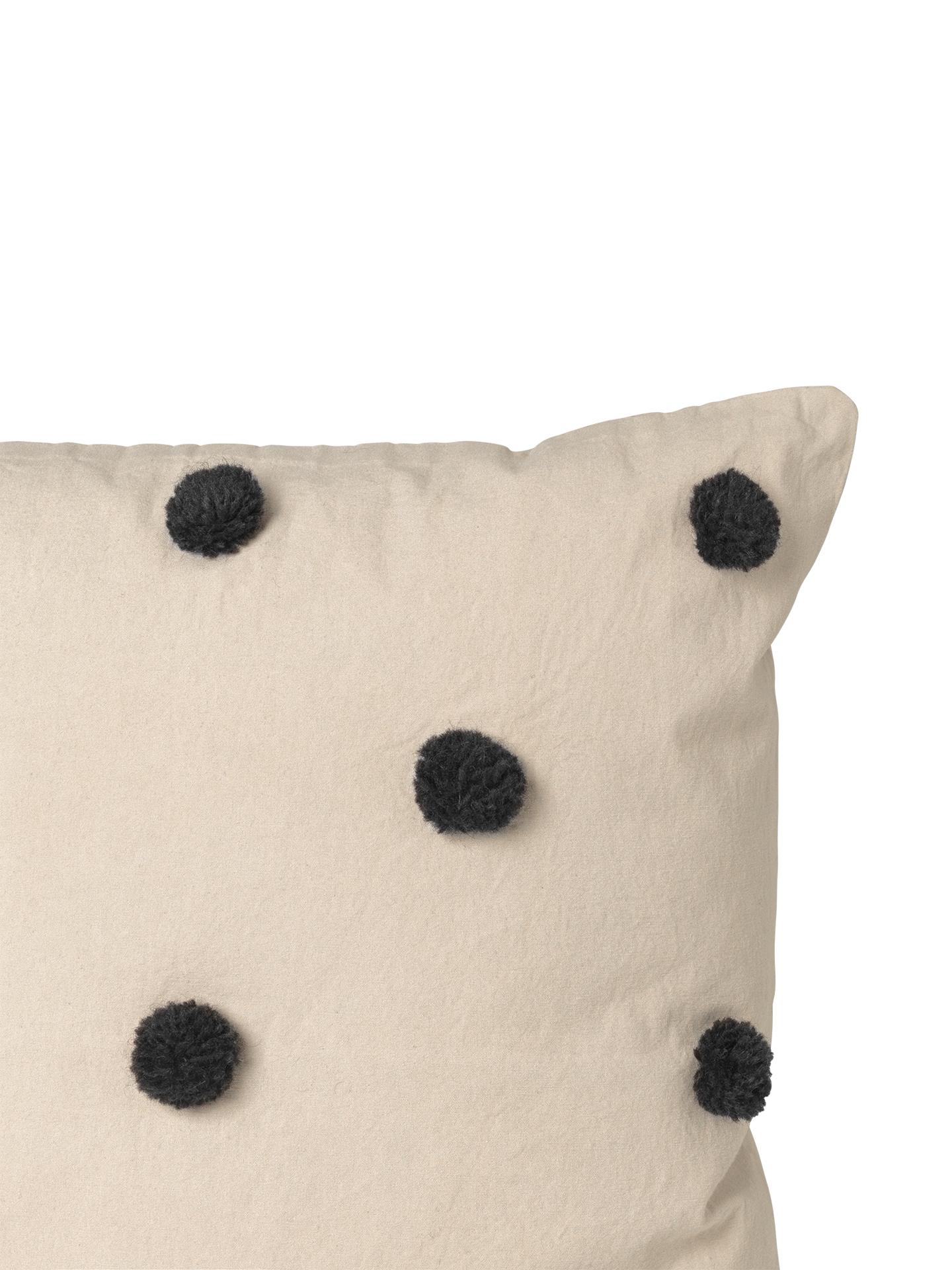 Dot Tufted Cushion - Sand/Black