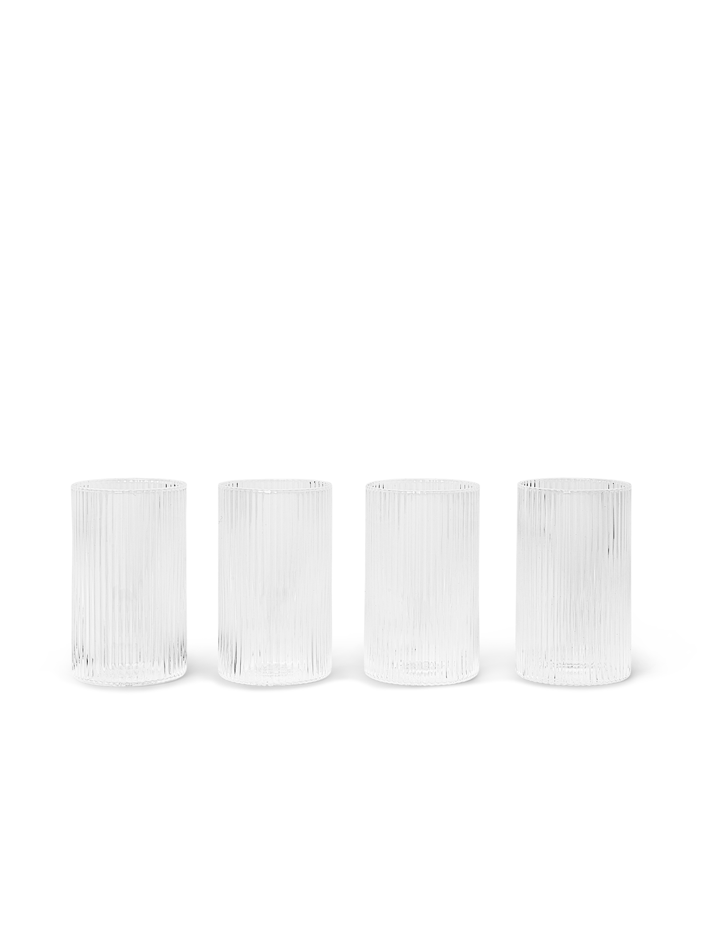 Ripple verrines, set of 4, clear or smoked grey