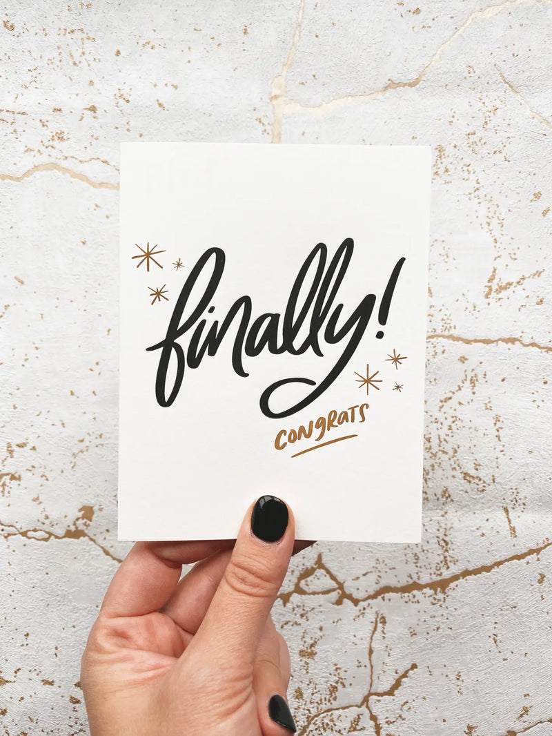Finally wedding card