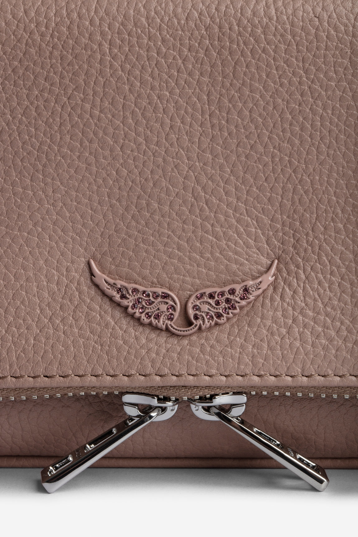 Rock Nano grained leather bag, grunge