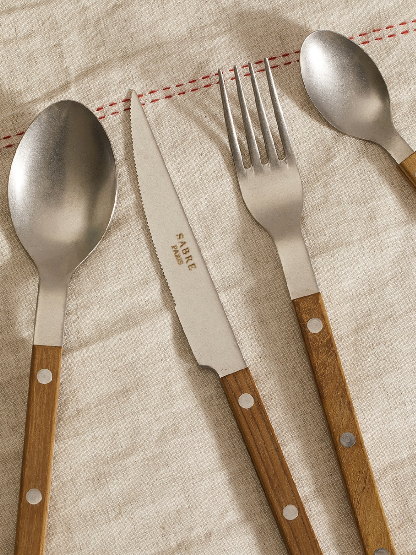 Bistrot dinner knife vintage, teak