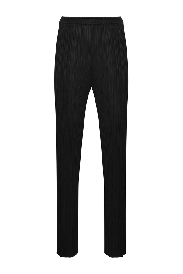 Pleated full-length trousers, black (carryover)