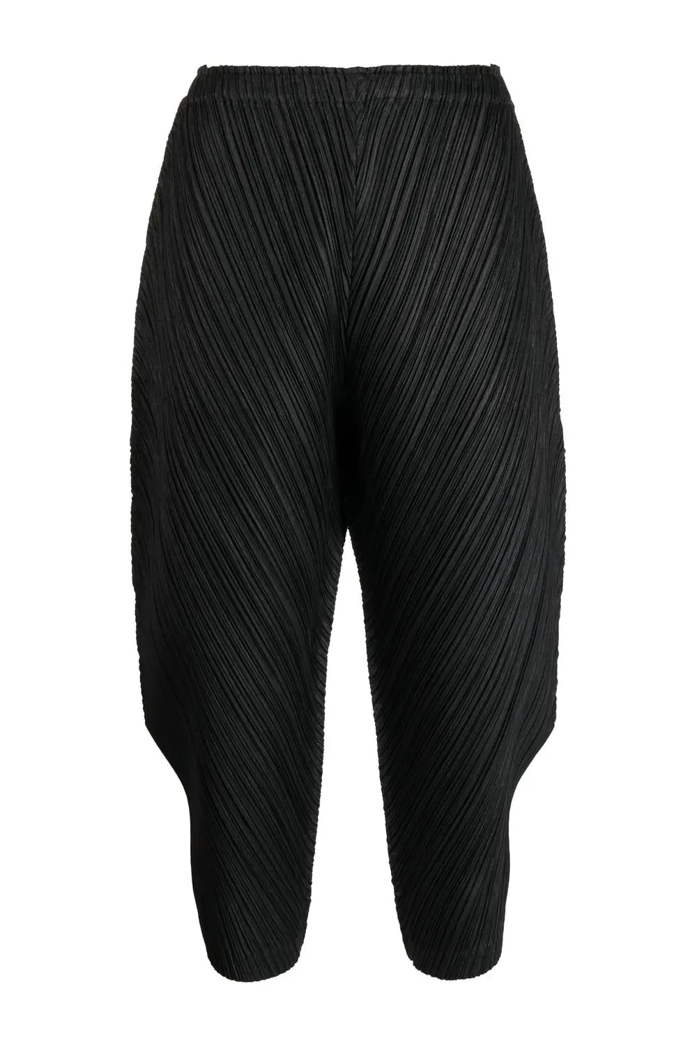 Thicker pleated pants, black (carryover)