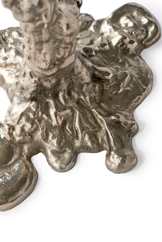 Drip candle holder, silver (XXL)