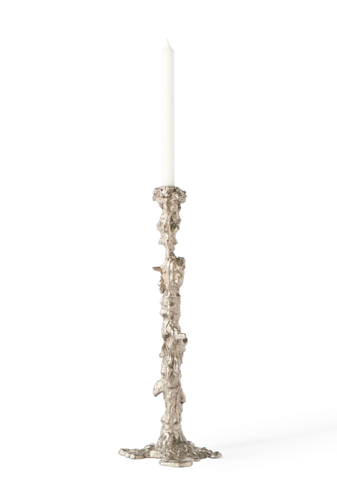 Drip candle holder, silver (XXL)