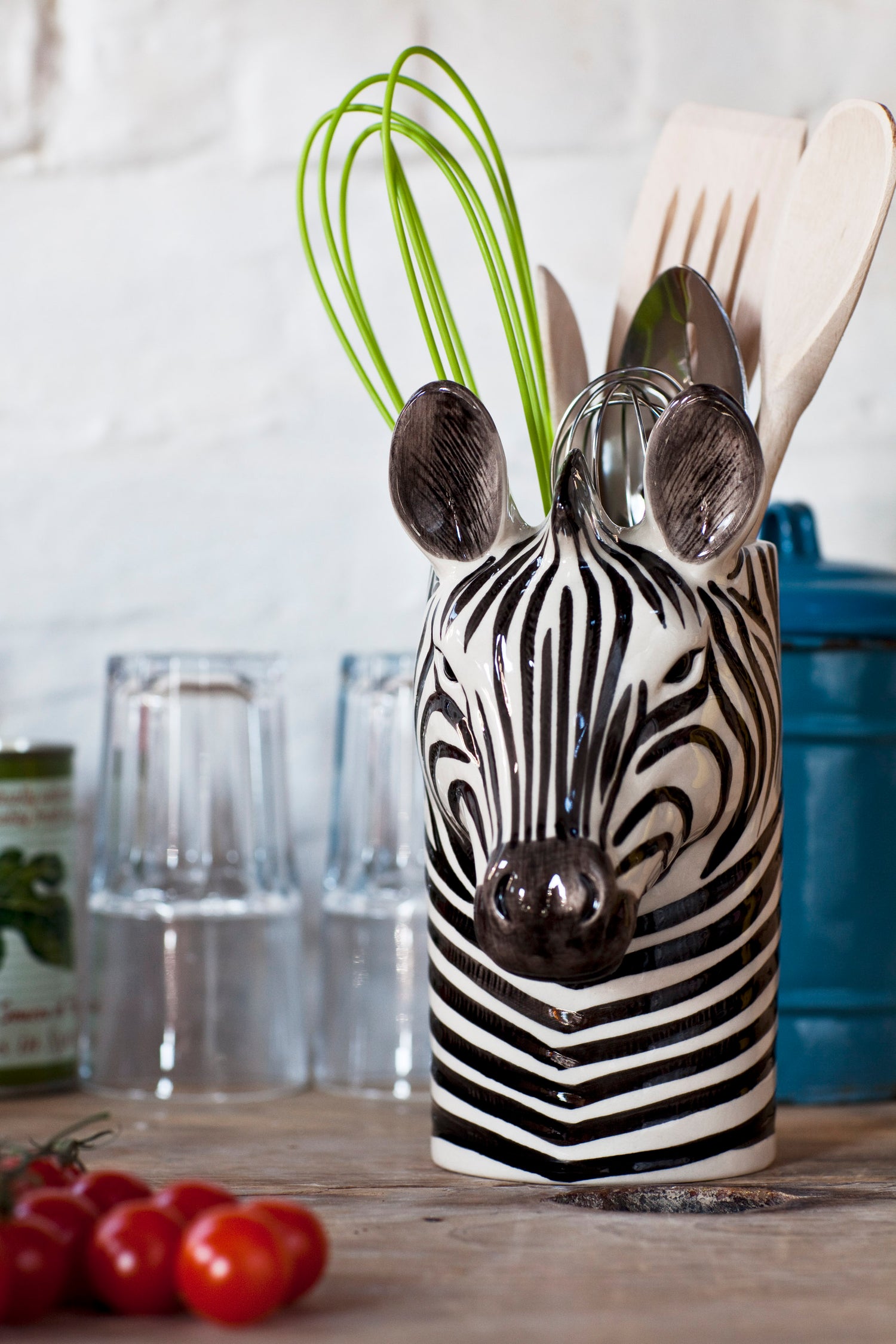 Zebra Utensil Pot (22 cm)