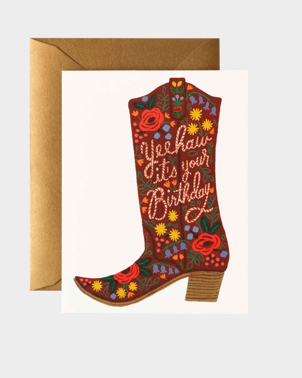Birthday boot birthday card