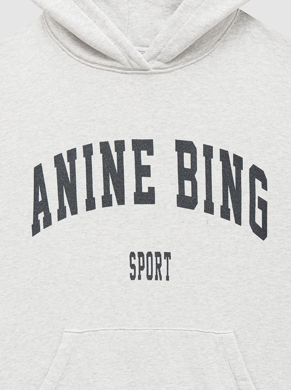 Harvey logo-print hooded sweatshirt, heather grey