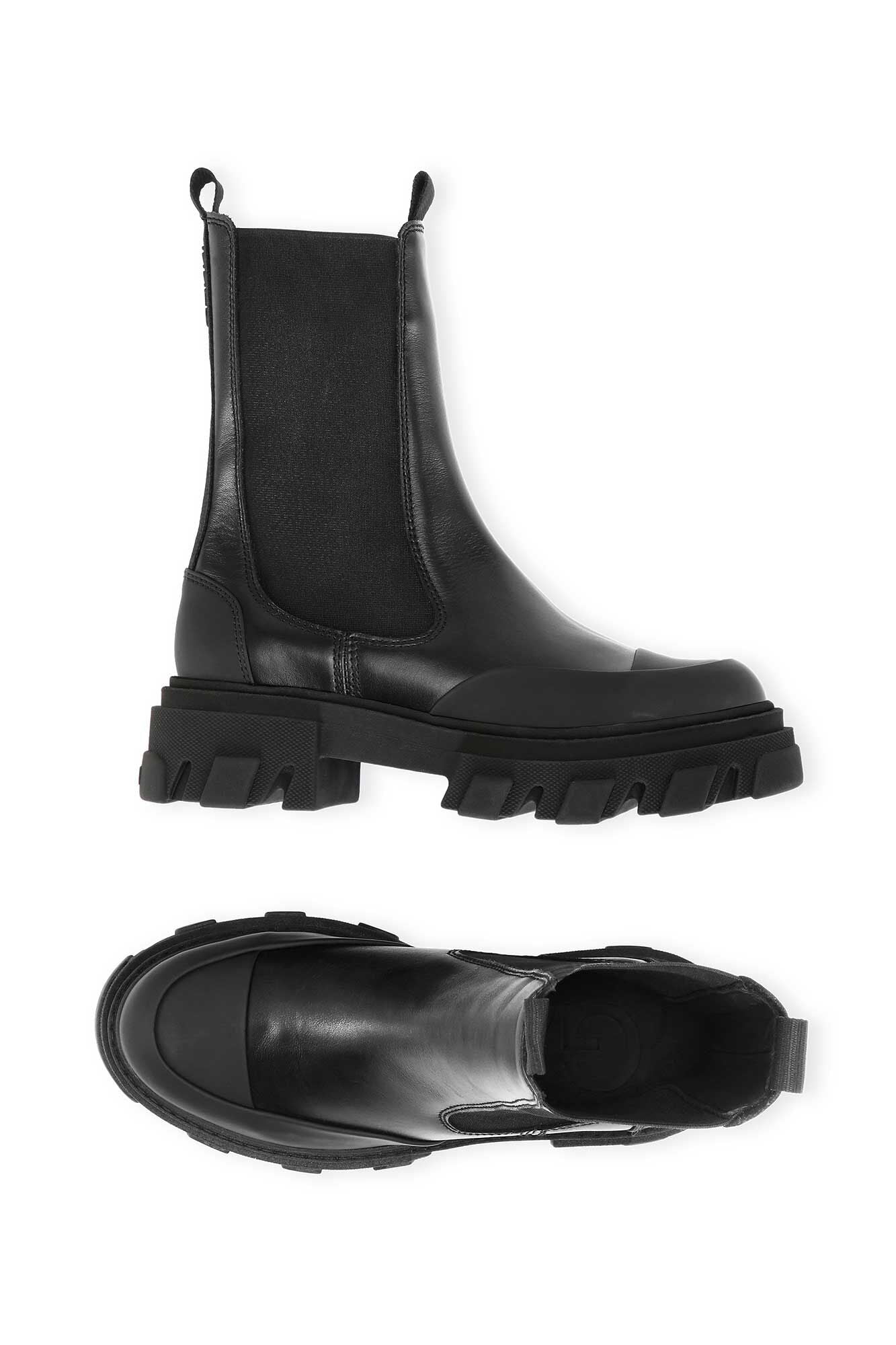 Mid Chelsea boots, black