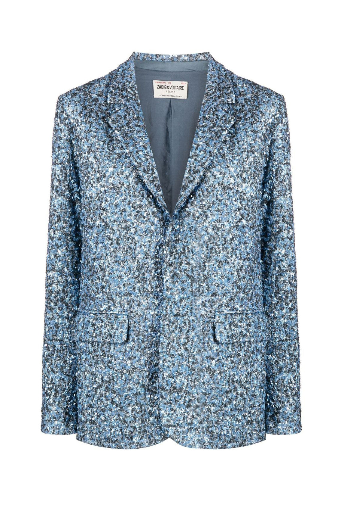Vanille sequin-embellished blazer, light blue
