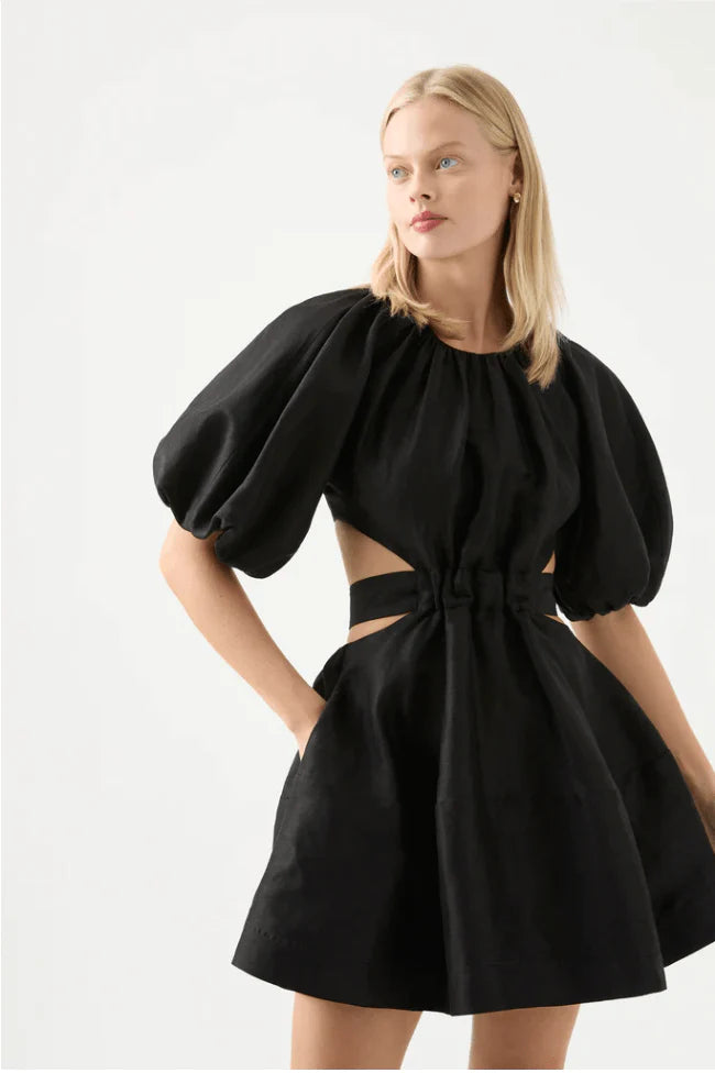 Mimosa Cut Out Mini Dress, black (carryover style)