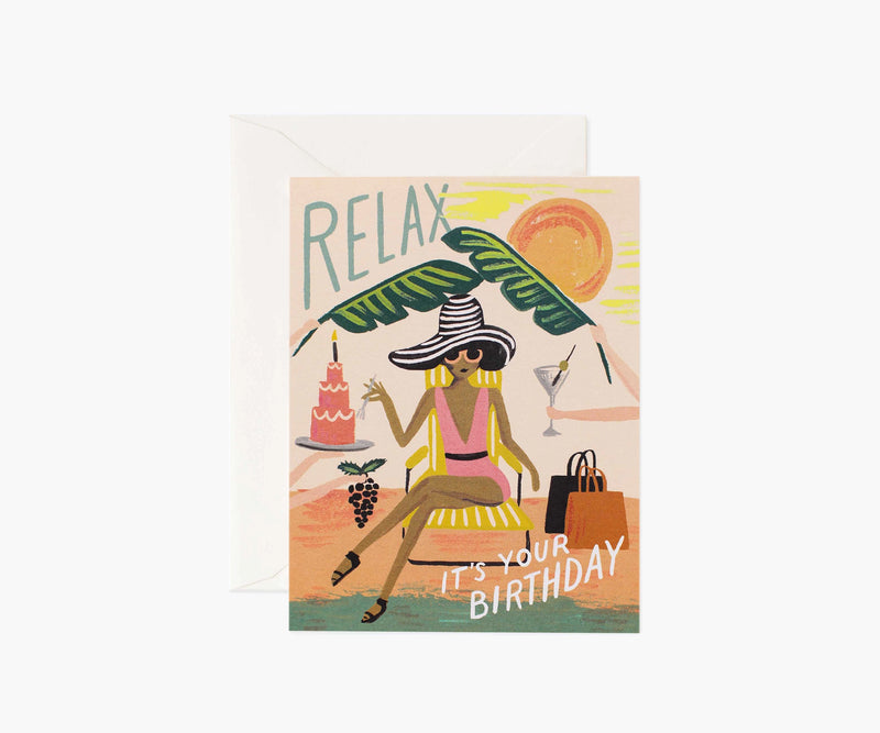 Relax, birthday card