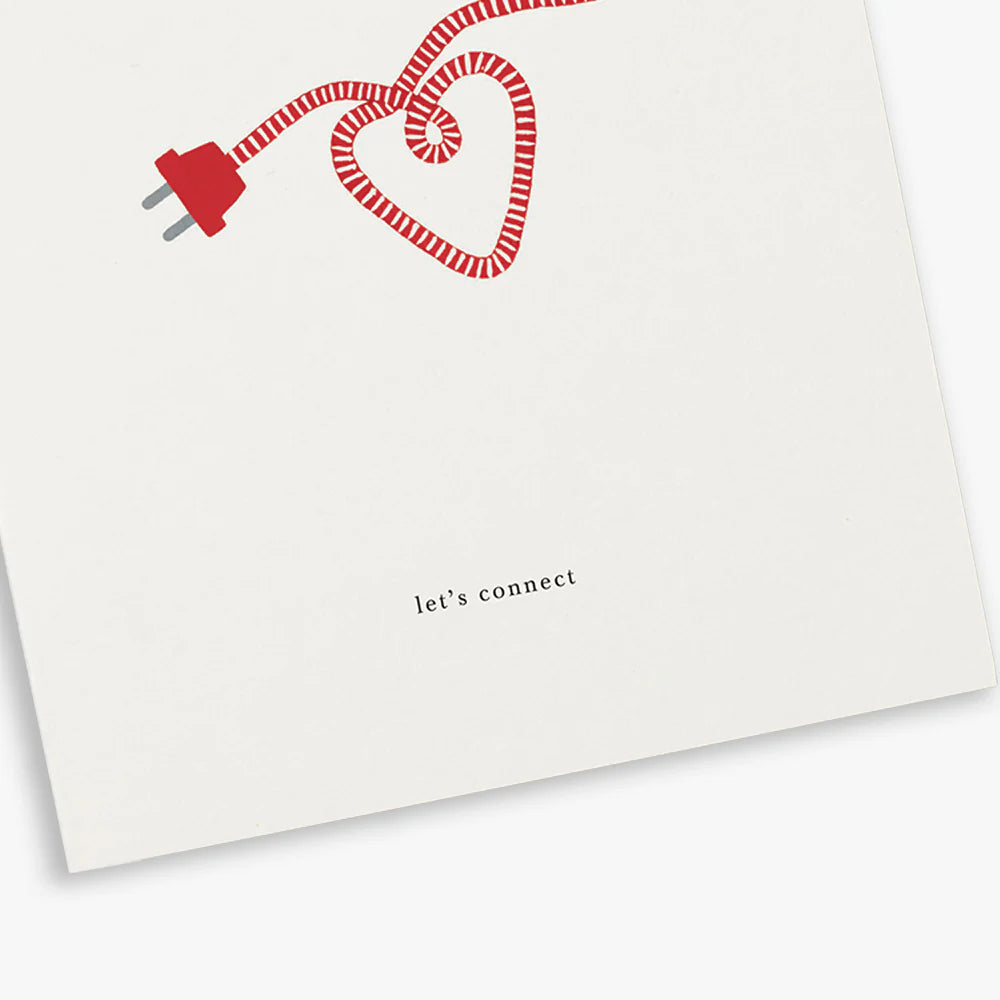 Power cord (let's connect) Friendship card