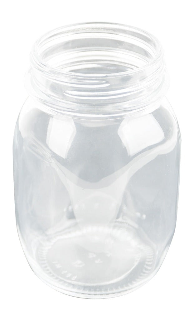 Glass jar without lid