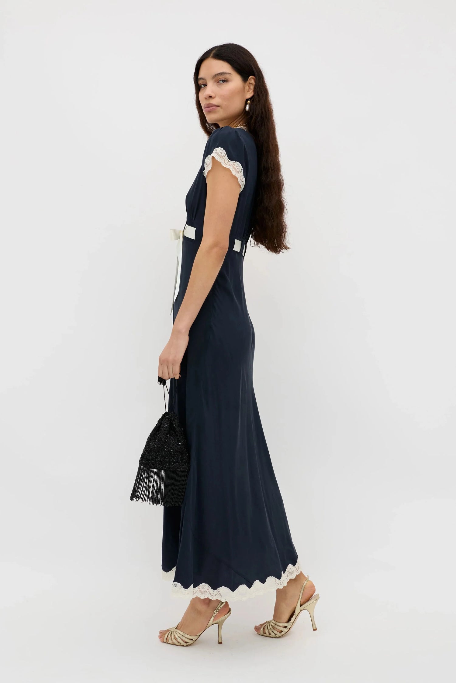 Marlice long dress, deep navy