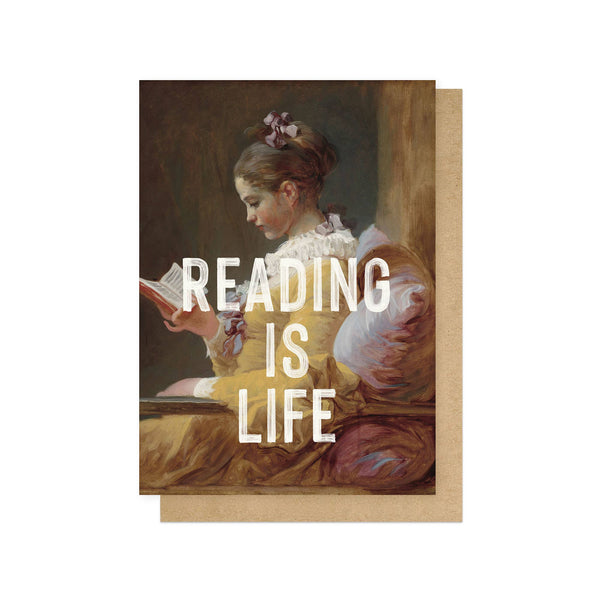 Reading is life large love & friendship card