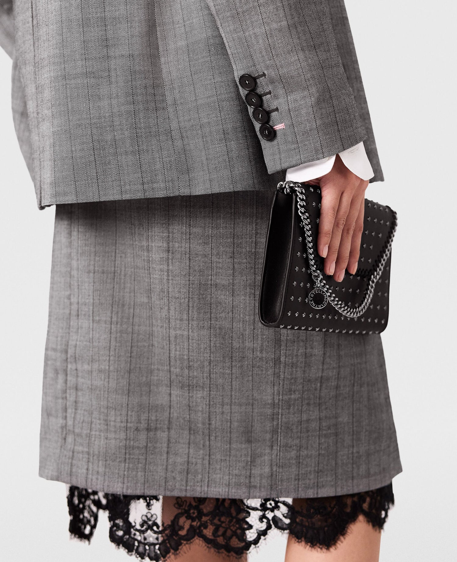 Grisaille tailored skirt, grey