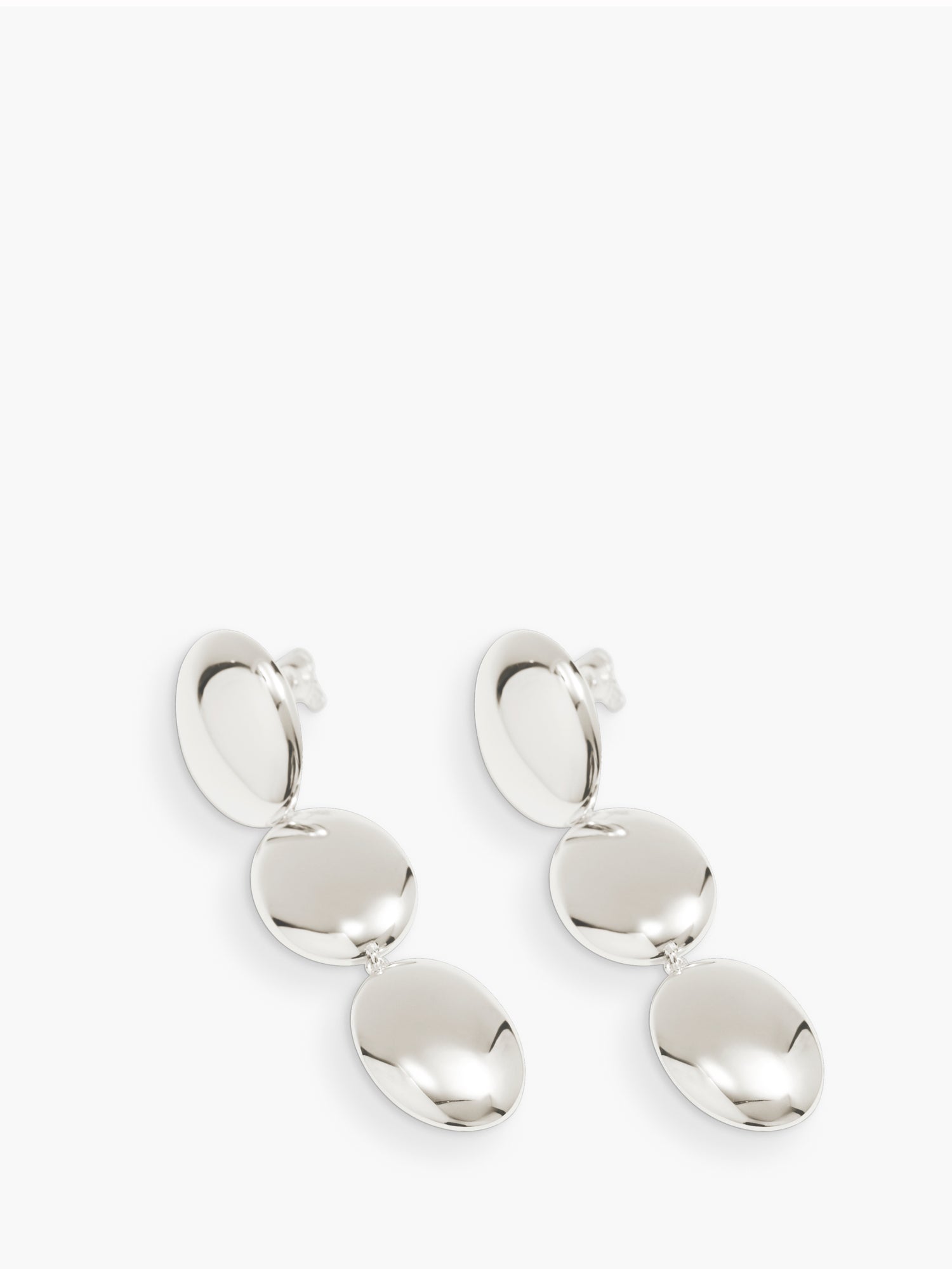 Dualism oval earrings, 925 Sterling Silver